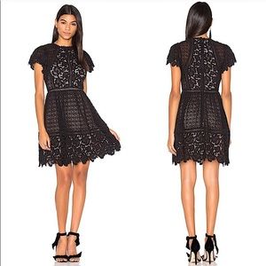 REBECCA TAYLOR Mix Lace Dress